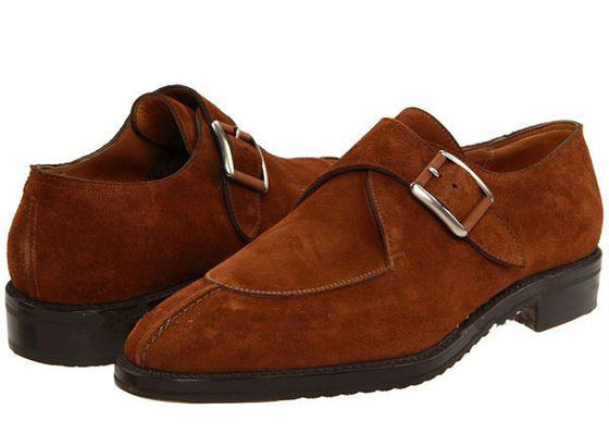 Handgemaakte mannen bruine lederen Brogue schoenen, Goodyear mannen monnik banden jurk schoenen