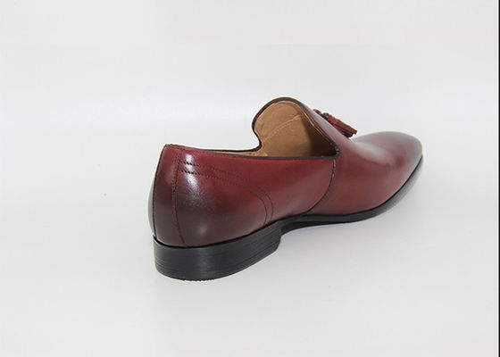 Tassel Low Heel trouwschoenen Loafers Stijl Bullock Ronde Toe Handgemaakte Oxford schoenen