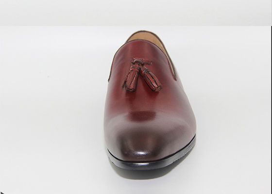 Tassel Low Heel trouwschoenen Loafers Stijl Bullock Ronde Toe Handgemaakte Oxford schoenen