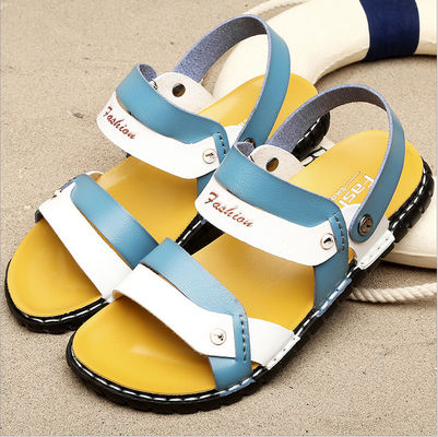 Luxe mannen zomer slip op sandalen, handgemaakte lederen sandalen.