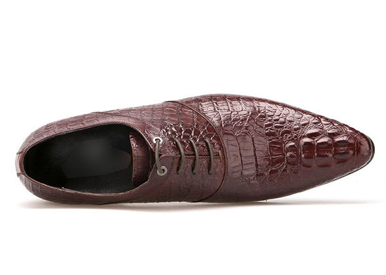 Verbrand leder mannen bruidsjurk schoenen lage hakken mannen bruin Oxford schoenen