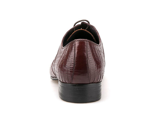 Verbrand leder mannen bruidsjurk schoenen lage hakken mannen bruin Oxford schoenen