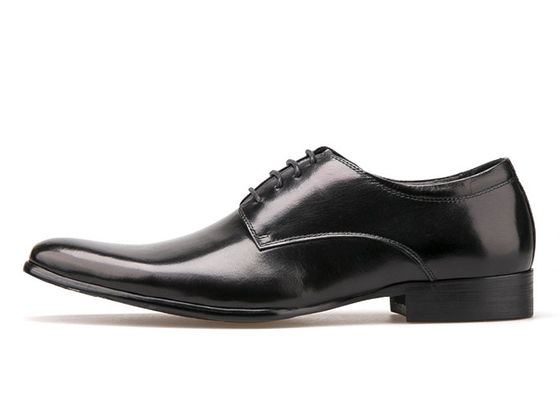 Lekker leer platte suede Derby schoenen, mannen formele jurk schoenen zwart / bruin