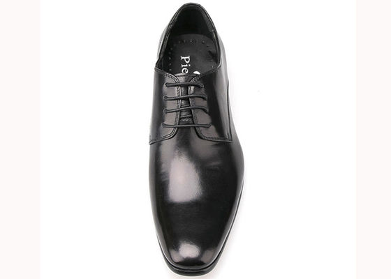 Lekker leer platte suede Derby schoenen, mannen formele jurk schoenen zwart / bruin