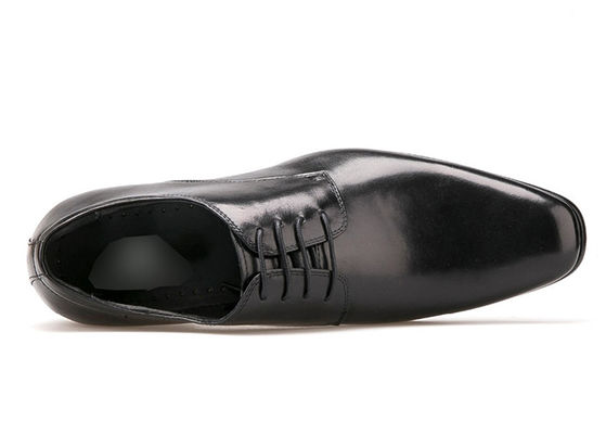 Lekker leer platte suede Derby schoenen, mannen formele jurk schoenen zwart / bruin