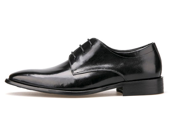Italiaanse Mensen Lederschoenen Zwarte kantenschoenen Voor kantoor