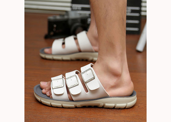 ODM Mens Casual Leather Slippers Echte Leer Koeier Sandalen Mens Designer Flip Flops