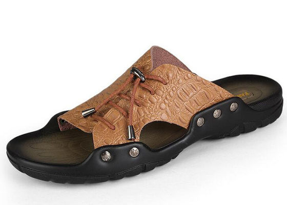 Beach Mens Lederschoenen, Custom Split Lederschoenen.