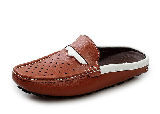 Mode Zomer Echt leder Mensen Sandalen / Mensen Koeien Slippers
