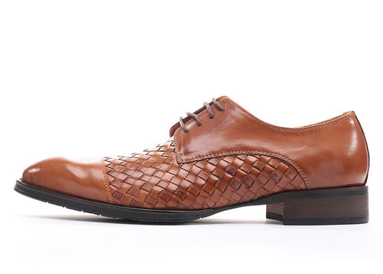 Partij / bruiloft mannen formele jurk schoenen ronde teen mannen bruine Derby schoenen