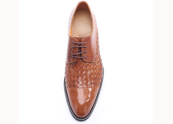 Partij / bruiloft mannen formele jurk schoenen ronde teen mannen bruine Derby schoenen