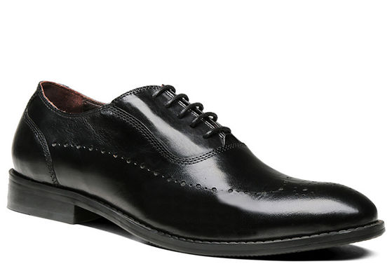Flats Mens Zwarte Oxford schoenen Comfortabele inzetzool Lacing Business Dress schoenen