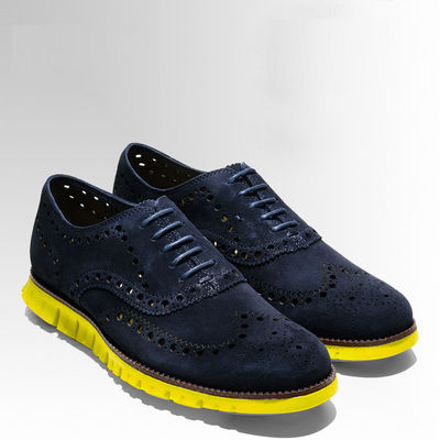 Blauwe vrijetijds schoenen voor mannen Lichte suede schoenen voor buitenbeweging