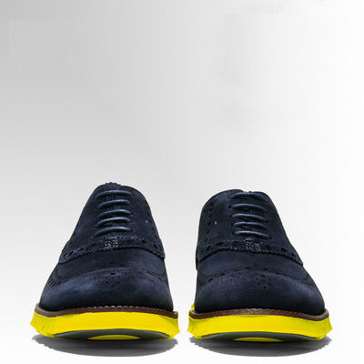 Blauwe vrijetijds schoenen voor mannen Lichte suede schoenen voor buitenbeweging