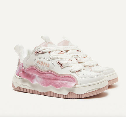 Snoeren vrouwen lederen sneakers Casual Dikke zool Casual schoenen