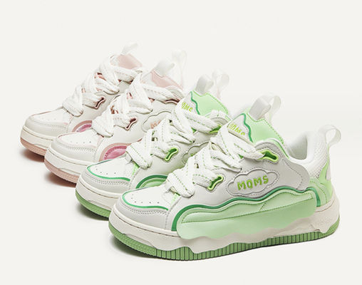 Snoeren vrouwen lederen sneakers Casual Dikke zool Casual schoenen