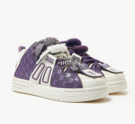 Stijlvolle dames leer sneakers Patchwork dames casual platform sneakers