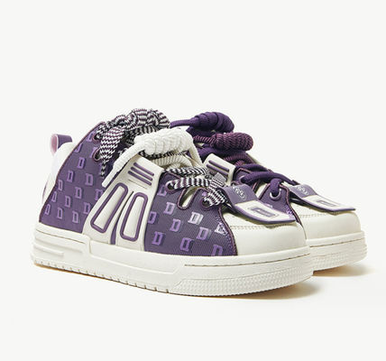 Stijlvolle dames leer sneakers Patchwork dames casual platform sneakers