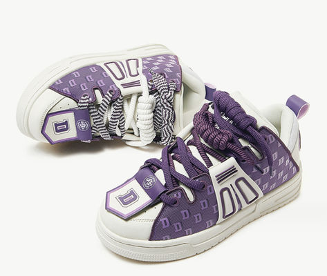 Stijlvolle dames leer sneakers Patchwork dames casual platform sneakers