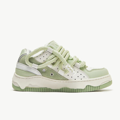 Modewomen laag gevulcaniseerde sneakers, Casual Lace Up Chunky sneakers