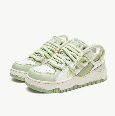 Modewomen laag gevulcaniseerde sneakers, Casual Lace Up Chunky sneakers