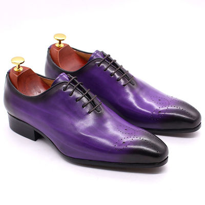 Retro Vintage Mensen Lederen Dress Schoenen, Mensen Lederen Lace Up Brogue Schoenen