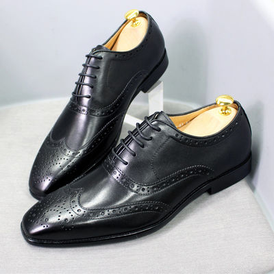 Mode Echte lederen mannen schoenen, volwassenen formele jurk schoenen mannen
