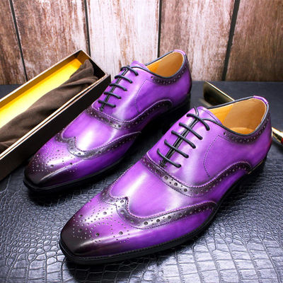 Mode Echte lederen mannen schoenen, volwassenen formele jurk schoenen mannen
