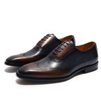 OEM Formele mannenjurk schoenen Low Heel Mens Goodyear Welted schoenen