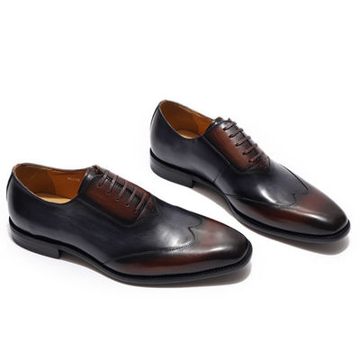 OEM Formele mannenjurk schoenen Low Heel Mens Goodyear Welted schoenen
