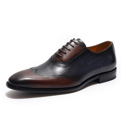 OEM Formele mannenjurk schoenen Low Heel Mens Goodyear Welted schoenen