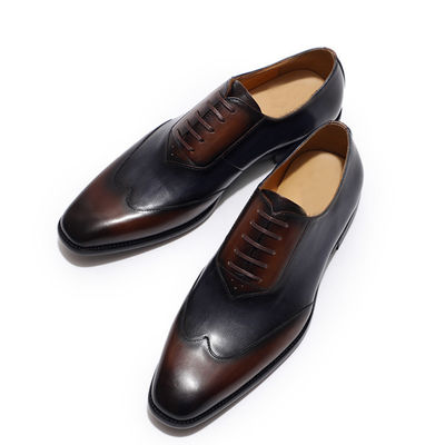 OEM Formele mannenjurk schoenen Low Heel Mens Goodyear Welted schoenen