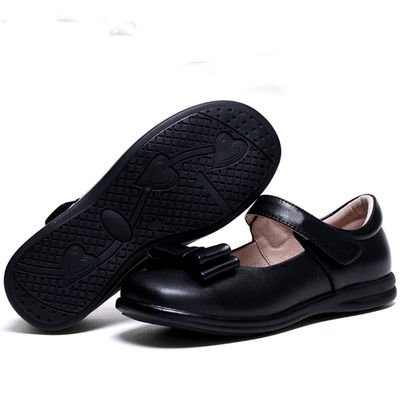 Patent leer school schoenen Unisex Flat heel met kanten Rubber zool
