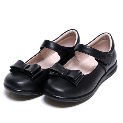 Patent leer school schoenen Unisex Flat heel met kanten Rubber zool