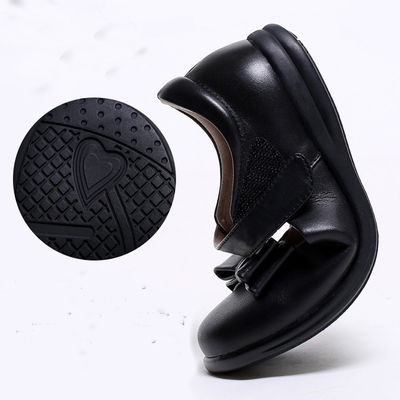 Patent leer school schoenen Unisex Flat heel met kanten Rubber zool