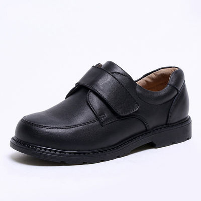 Unisex school schoenen van leer zwart maat 26-45 Flat Heel met leren voering