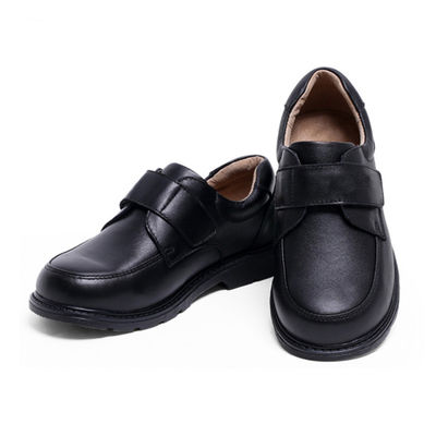 Unisex school schoenen van leer zwart maat 26-45 Flat Heel met leren voering