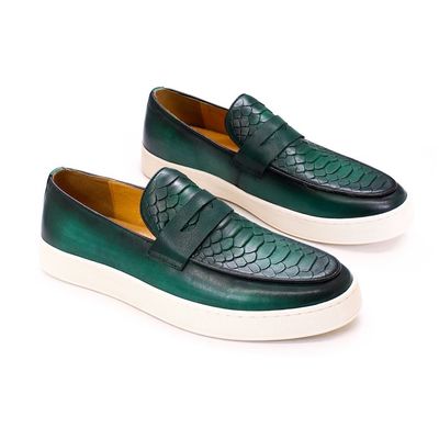 Mensen Slip On Sneakers Schoenen Ronde Toe Lederschoenen