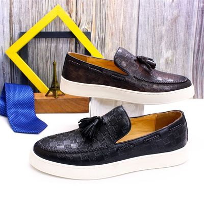 Leer Casual Mens Slip On Sneakers Schoenen 1,2 kg 40-45 maat
