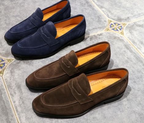 Custom Mens Lederen Dress Schoenen Goodyear Schoen 100% handgemaakt Echte Lederen Loafers