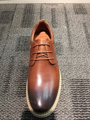 Lace Up Walking Mens Casual Lederschoenen, Zwarte Mens Casual Schoenen