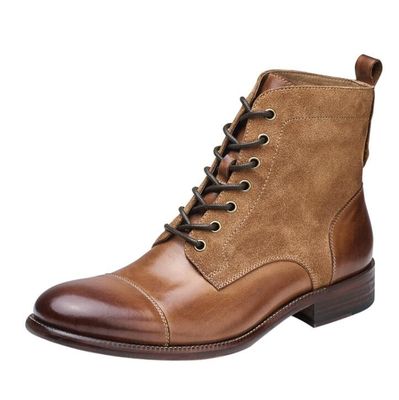 Winter Mens Suede Desert Boots Fashion Italiaanse enkel laarzen Met Zipper Side