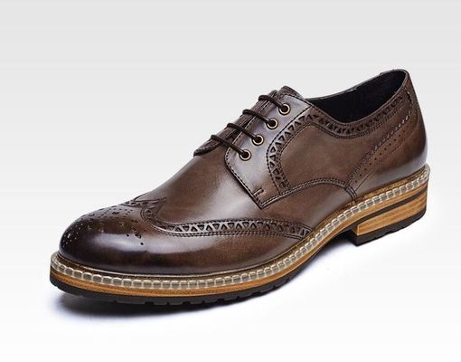 Echte lederen mannen bruidsjurk schoenen handgemaakte mannen casual lederen schoenen