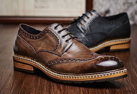 Echte lederen mannen bruidsjurk schoenen handgemaakte mannen casual lederen schoenen