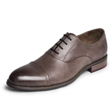 Ronde teen mode mannen kleding schoenen, kant op OEM donkerbruine Oxford schoenen