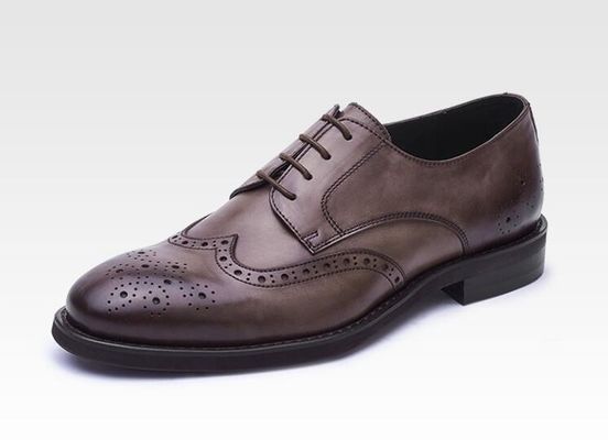 Outdoor Mens Bruine Patent Lederschoenen, Gemengde Kleur Vierkante Toe Luxe Mensen Schoenen