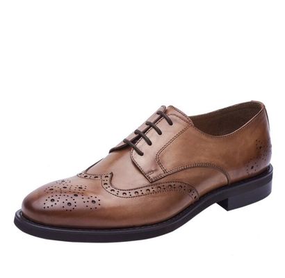 Outdoor Mens Bruine Patent Lederschoenen, Gemengde Kleur Vierkante Toe Luxe Mensen Schoenen