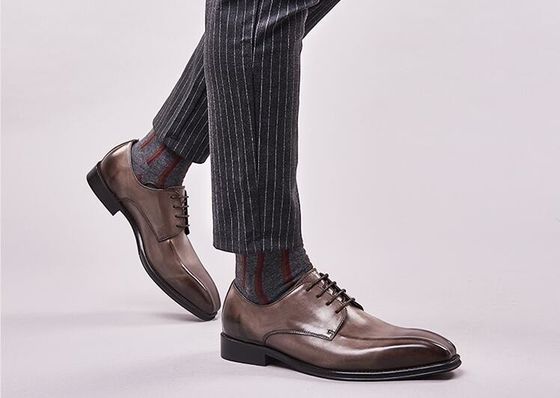 Handgemaakte Mensen Zwarte Patent Lederschoenen Vierkante Toe gestreepte mannen Bruidschoenen