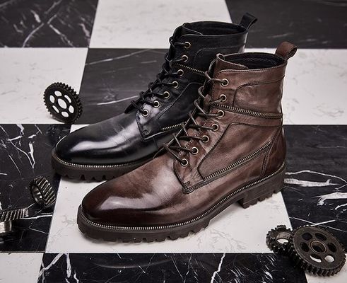 Comfortabele herfst mannen laarzen ademend mannen high top casual schoenen