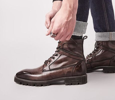 Comfortabele herfst mannen laarzen ademend mannen high top casual schoenen
